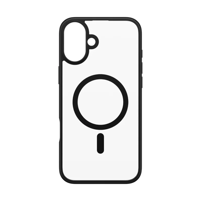 PanzerGlass ® HardCase transparant met zwart MagSafe & frame iPhone 16 Plus
