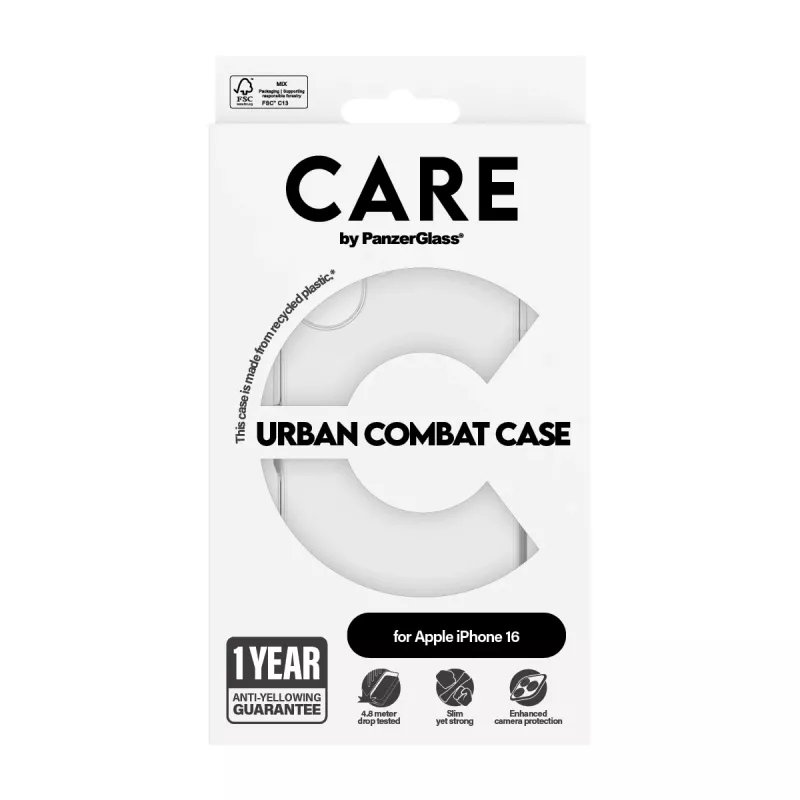 Hoesje PanzerGlass CARE by Flagship hoes transparant Urban Combat iPhone '24 6.1 inch