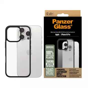 PanzerGlass HardCase hoesje voor iPhone 16 Pro, zwart (1296)