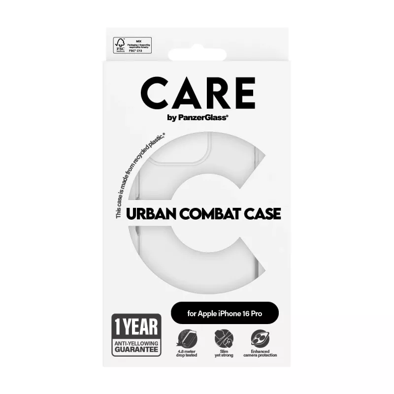 Hoesje PanzerGlass CARE by Flagship hoes transparant Urban Combat iPhone '24 6.3 inch Pro