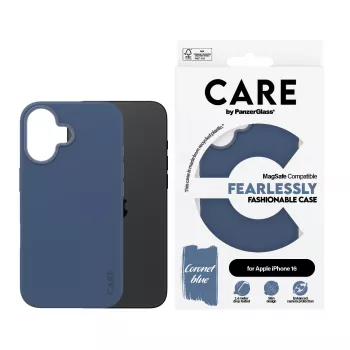 Hoesje PanzerGlass CARE by modieuze hoes blauw met MagSafe iPhone 16