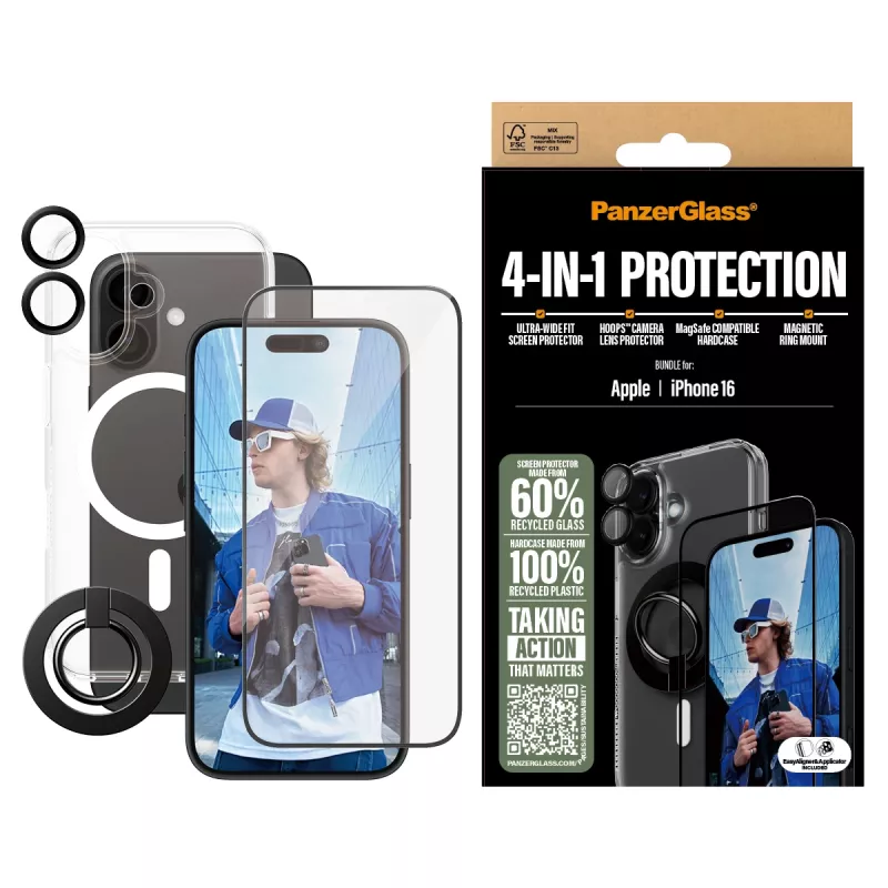 PanzerGlass 4-in-1 beschermbundel iPhone '24 6.1