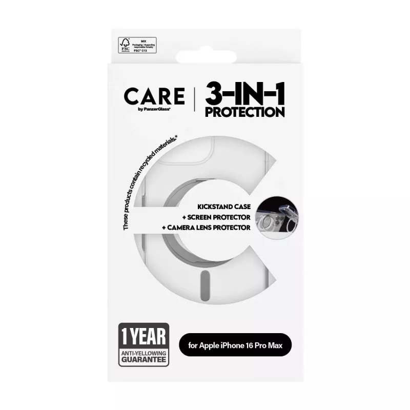 PanzerGlass CARE by ® Feature 3-in-1 keramische bundel iPhone 16 Pro Max