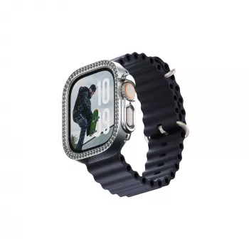 PanzerGlass SAFE95911 SAFE Bling Bumper hoesje voor Apple Watch Ultra / Ultra 2 / Ultra 3, zilver