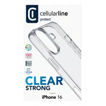 Hoesje Cellularline CLEARDUOIPH16T voor iPhone 16 transparant 15,5 cm