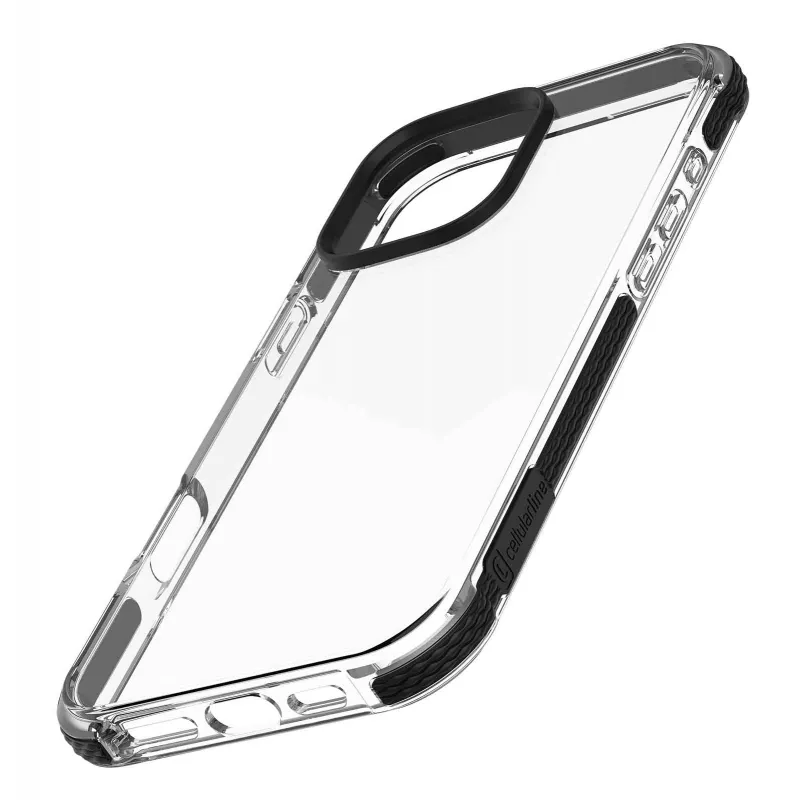 Cellularline Strong Guard hoesje voor iPhone 16 Pro, transparant