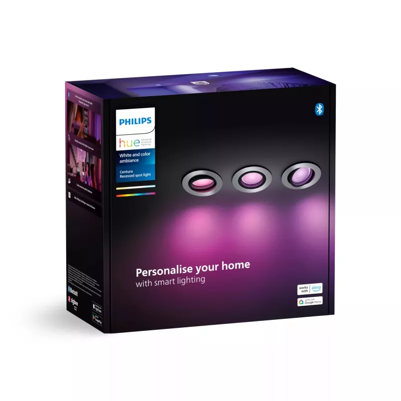 Philips Hue White and Colour Ambience 3-pack Centura inbouwspots