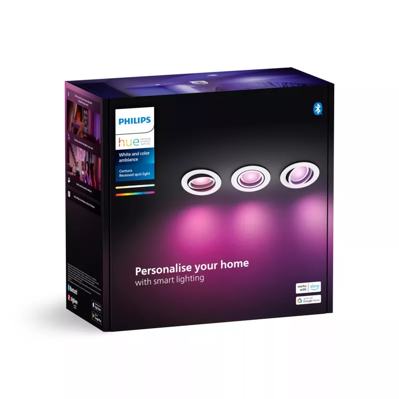 Philips Hue White and Colour Ambience 3-pack Centura inbouwspots