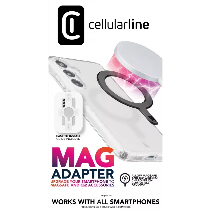 Cellularline Mag Adapter magnetische kleefring voor smartphones, MagSafe-ecosysteem-enabler