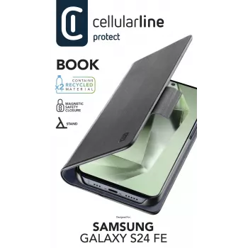 Cellularline Book Galaxy S24 FE bookcase met kaartvak en magneetsluiting