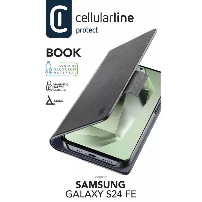 Cellularline Book Galaxy S24 FE bookcase met kaartvak en magneetsluiting