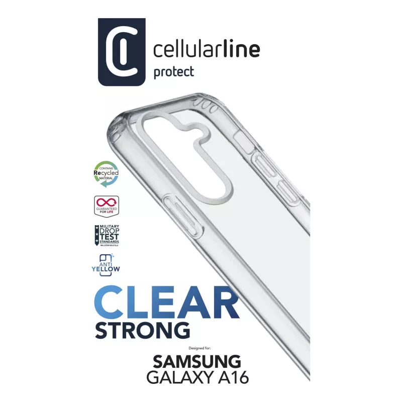 Cover Cellularline CLEARDUOGALA16T voor Samsung Galaxy A16 17 cm transparant
