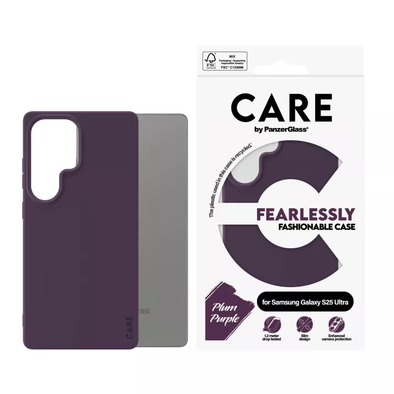 PanzerGlass CARE™ by ® Case Plum paars Samsung Galaxy S25 Ultra