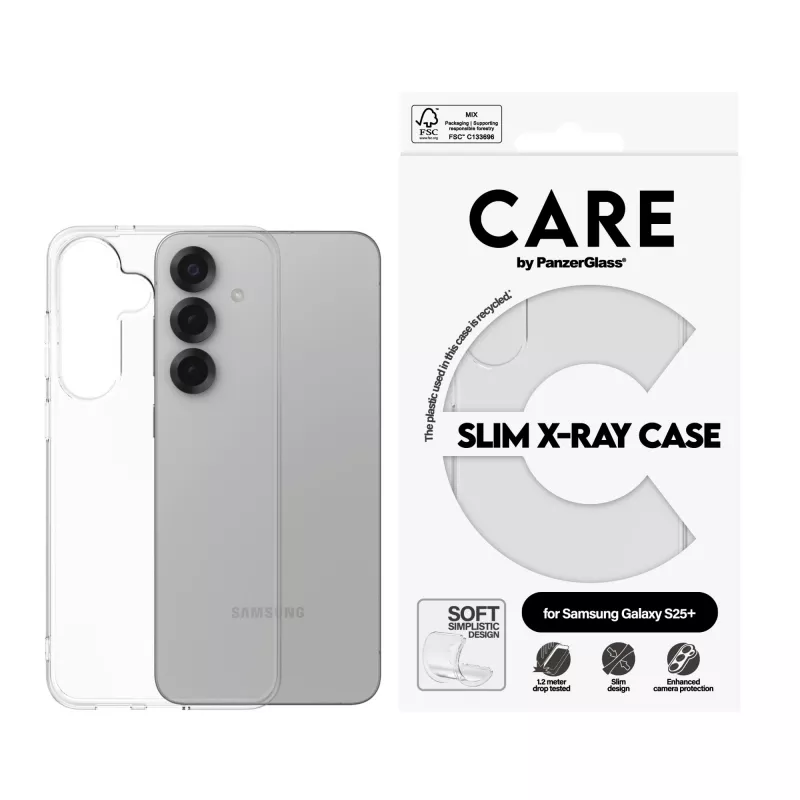 PanzerGlass hoesje Samsung Galaxy S25+, transparant, X-Ray Soft