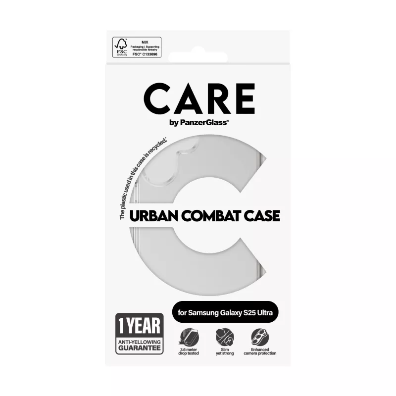 PanzerGlass CARE™ by ® Urban Combat hoes transparant Samsung Galaxy S25 Ultra