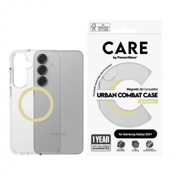 PanzerGlass CARE Urban Combat transparante hoes Chardonnay Qi Samsung Galaxy S25+