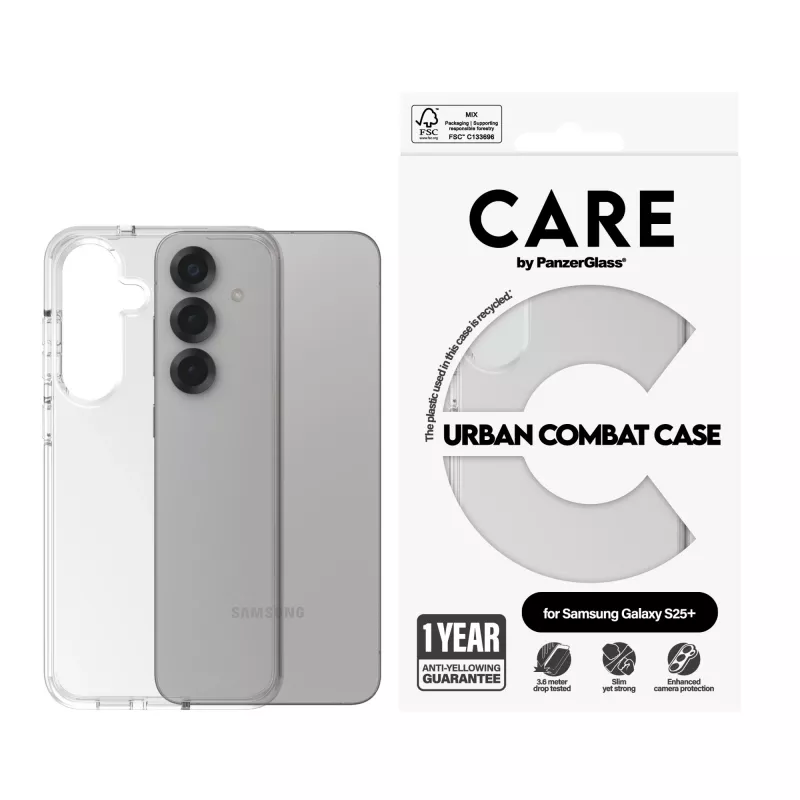 PanzerGlass CARE™ by ® Urban Combat hoes transparant Samsung Galaxy S25+