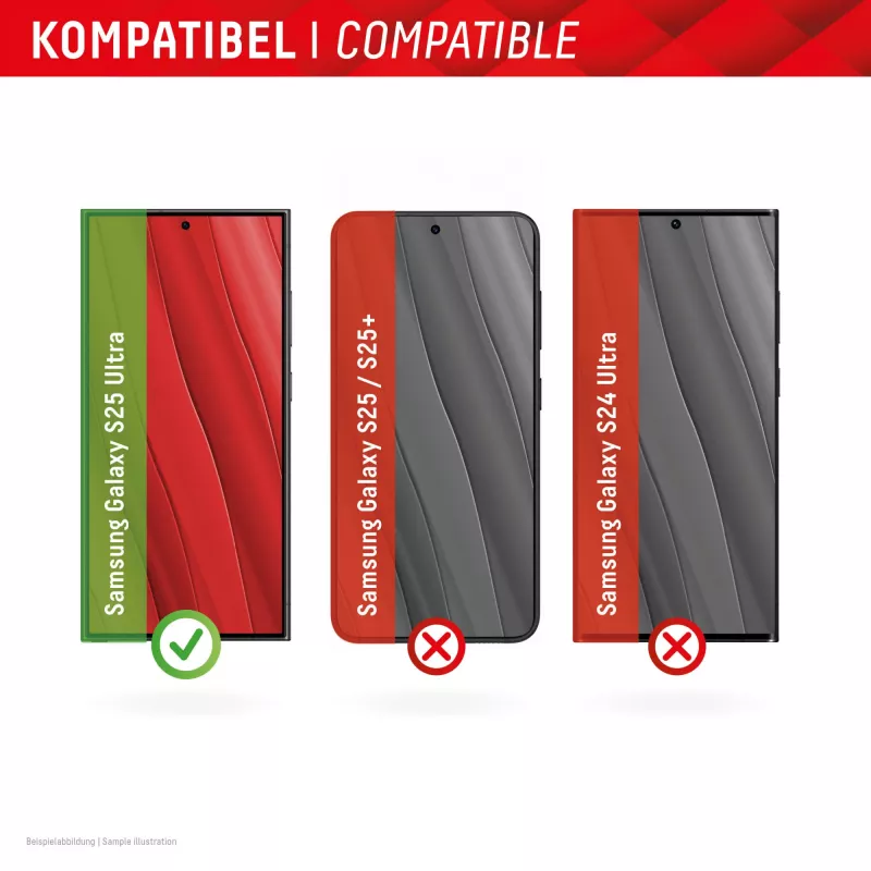 Displex Smart Glass (9H) voor Samsung Galaxy S25 Ultra, montagesticker, onbreekbaar