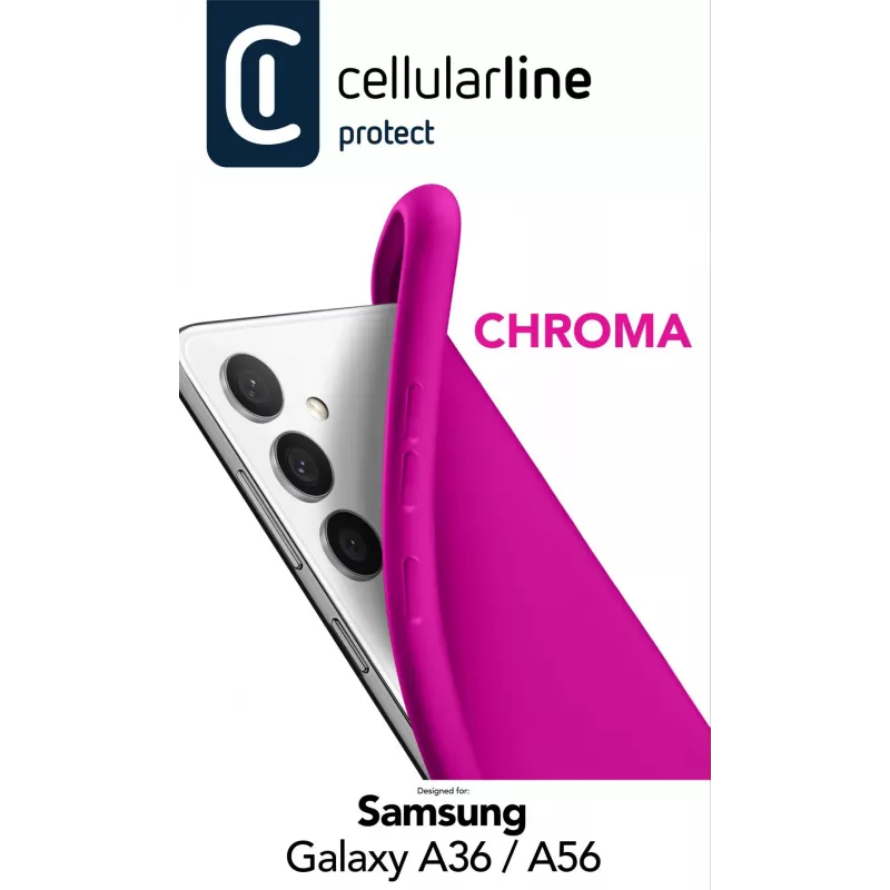 Cellularline Chroma – Galaxy A36/A56 kleurrijke zachte rubberen hoes