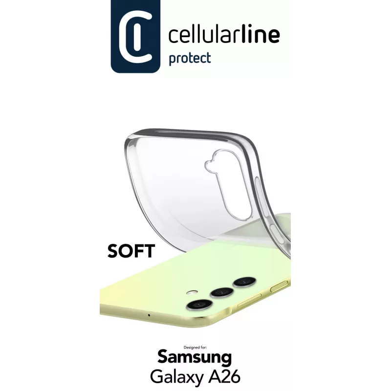 Cover Cellularline SOFTGALA26T voor Samsung Galaxy A26 transparant