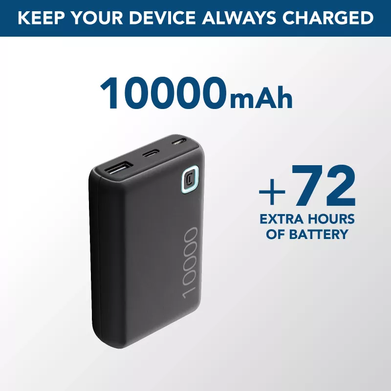 Cellularline ESSENCE TURBO 10000 draagbare oplader 10000mAh Power Delivery 20W
