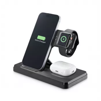 Tech Pop dockstation voor mobiel apparaat smartwatch/smartphone zwart