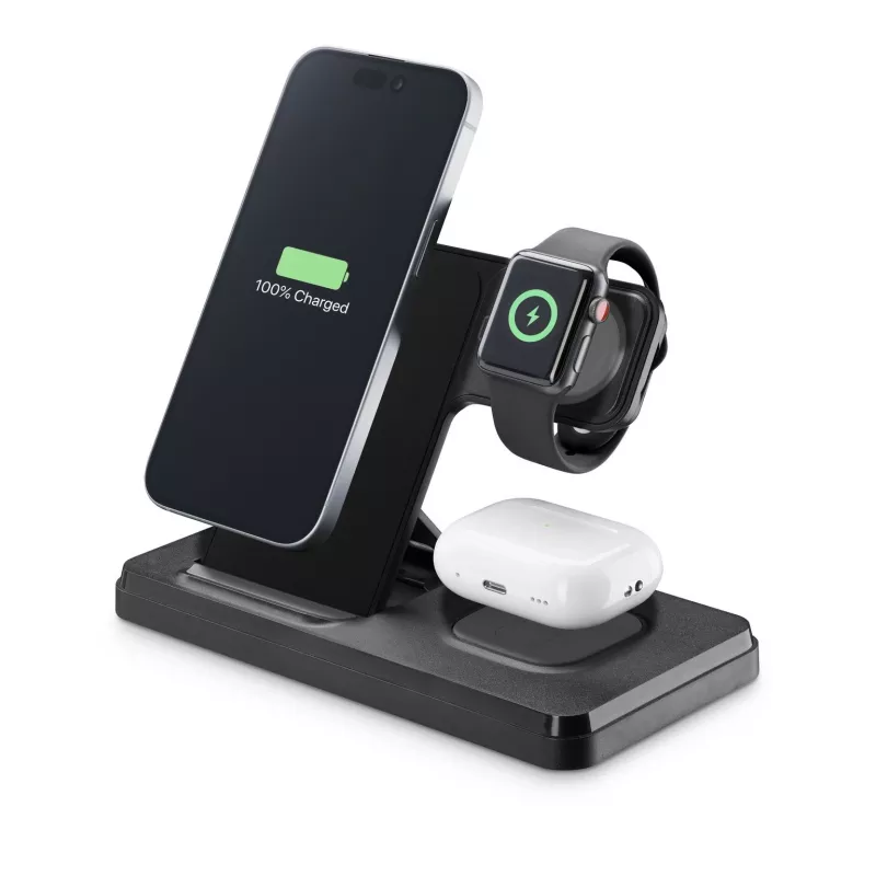 Tech Pop dockstation voor mobiel apparaat smartwatch/smartphone zwart