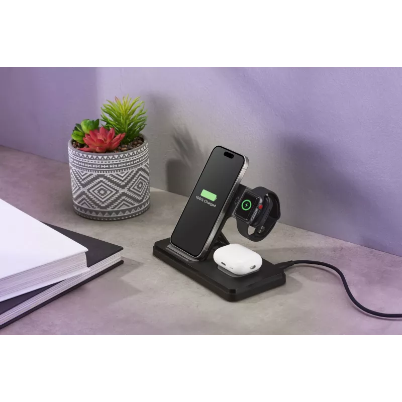 Tech Pop dockstation voor mobiel apparaat smartwatch/smartphone zwart