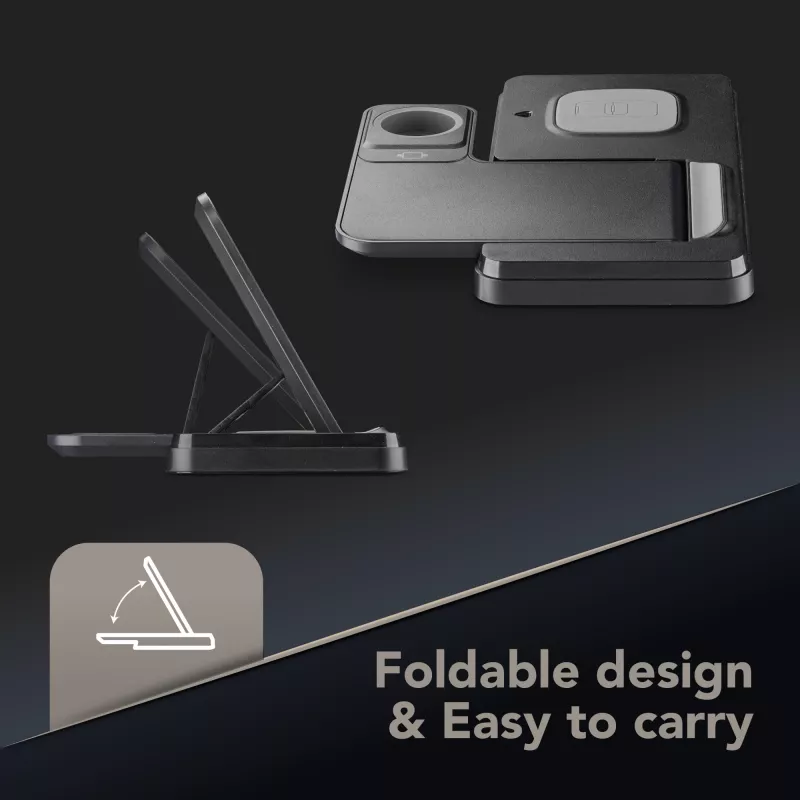 Tech Pop dockstation voor mobiel apparaat smartwatch/smartphone zwart