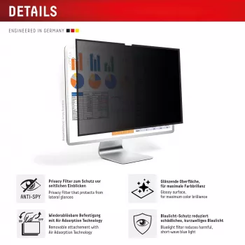 Displex PRIVACY SAFE afneembare 2-weg privacyfilter voor Studio Display 27 inch