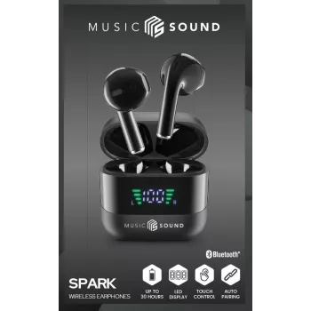 Music Sound SPARK Auricolare TWS met LED-display