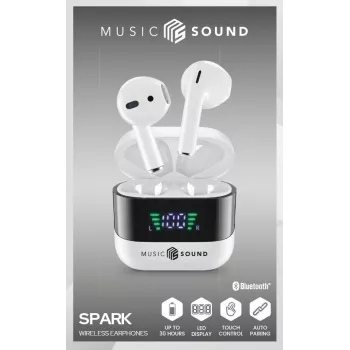 Music Sound SPARK Auricolare TWS met LED-display