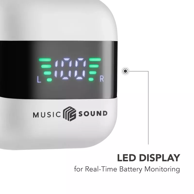 Music Sound SPARK Auricolare TWS met LED-display