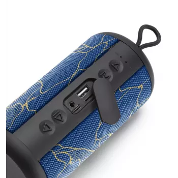 Music Sound verticale Bluetooth-luidspreker 5WATT, 5 W, draadloos, 0,15 m, mono draagbare luidspreker, blauw, cilinder
