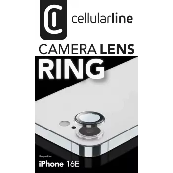 Scherm- en cameralensbeschermingsfolie Cellularline CAMERARINGIPHSE4 voor iPhone SE 2025 krasvast transparant