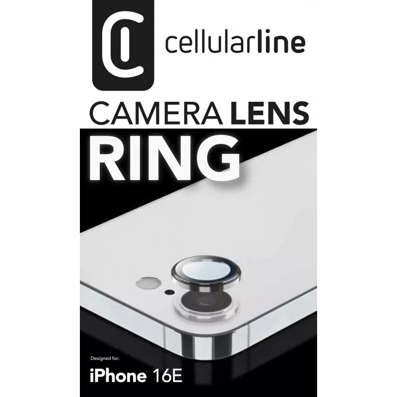 Cellularline CAMERARINGIPHSE4 beschermring voor cameralens voor iPhone 16e, transparant