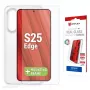 Displex displayschermfolie + hoes voor Samsung Galaxy S25 Edge, Eco-montageframe, krasvast