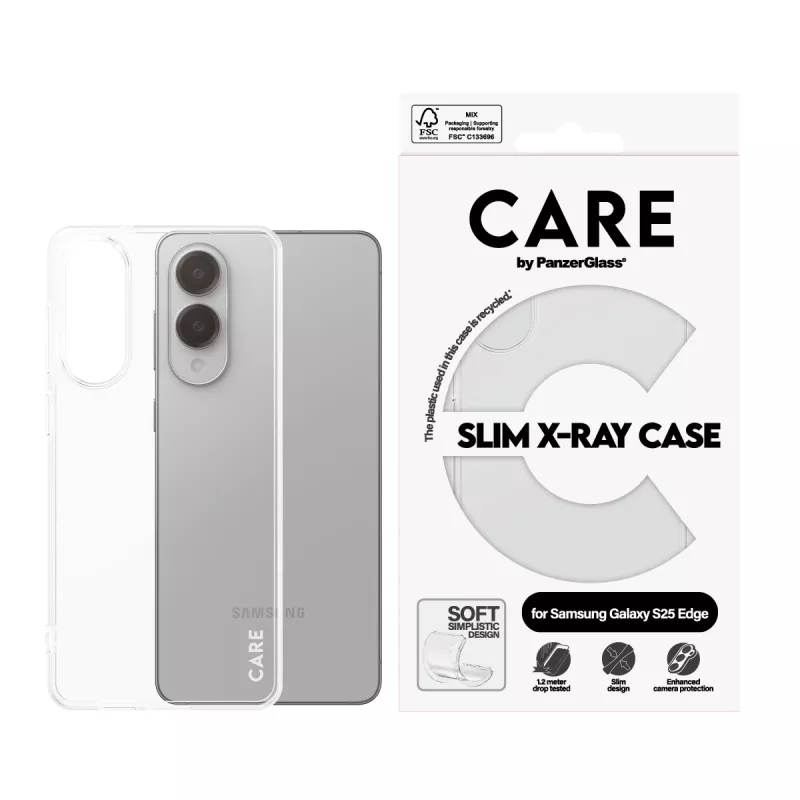 Cover PanzerGlass Samsung Galaxy S25 Edge transparant X-Ray Soft