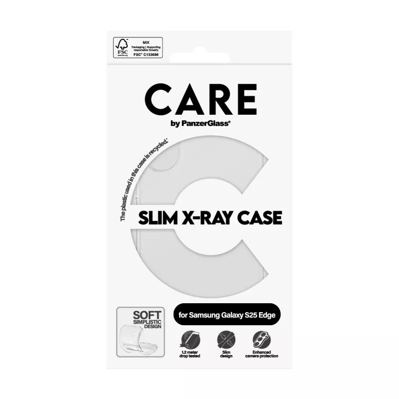 Cover PanzerGlass Samsung Galaxy S25 Edge transparant X-Ray Soft