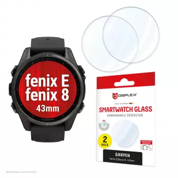 E.V.I Displex Glass beschermglas voor Garmin fenix E/fenix 8 43 mm