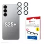 Gehard glas beeldschermbescherming e.v.i. voor Samsung Galaxy S25+ — DISPLEX CAMGLASS ALL-IN-ONE (model 02118)