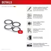 Displex Full Cover camera-lensglas iPhone 16/16 Plus/17, 10H, volledige camerabescherming, snelle montage, 2-pack