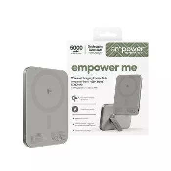 Powerbank PanzerGlass empower by empower Bank met Spin Stand 5000mAh Titanium