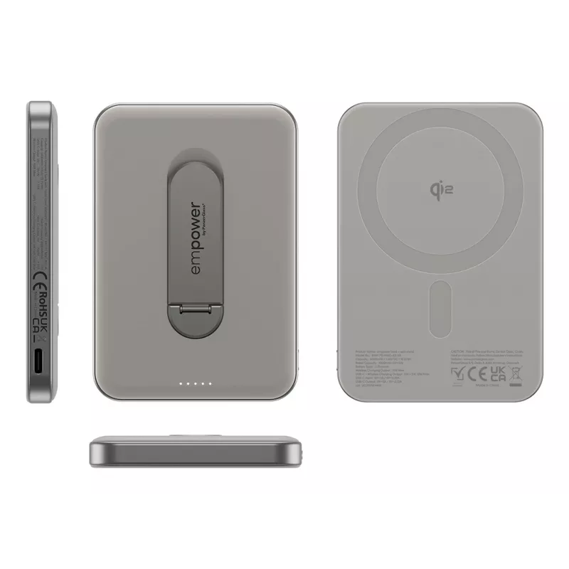 Powerbank PanzerGlass empower by empower Bank met Spin Stand 5000mAh Titanium