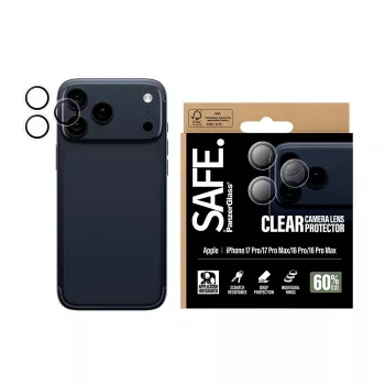 PanzerGlass SAFE. by ® camera-objectiefbescherming transparant iPhone 17 Pro | iPhone 17 Pro Max | iPhone 16 Pro | 16 Pro Max
