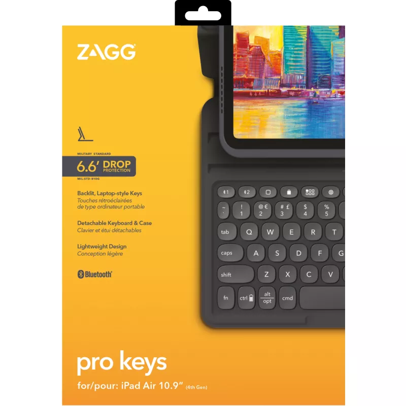 ZAGG toetsenbord Pro Keys-Apple-iPad 10.9-zwart/grijs-Duits