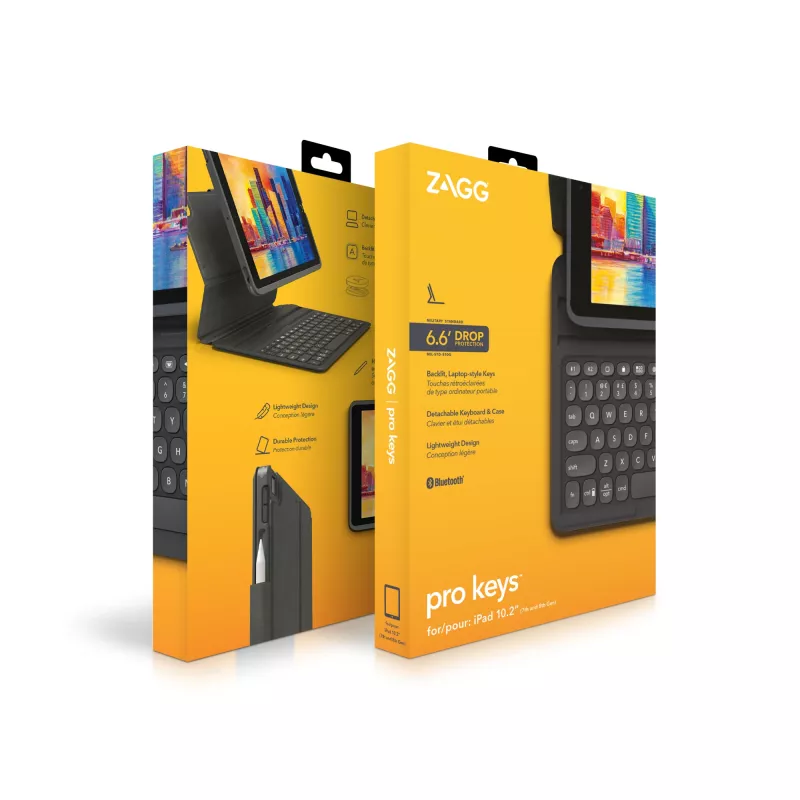Toetsenbord ZAGG Pro Keys Apple iPad 10.2 zwart/grijs Duits