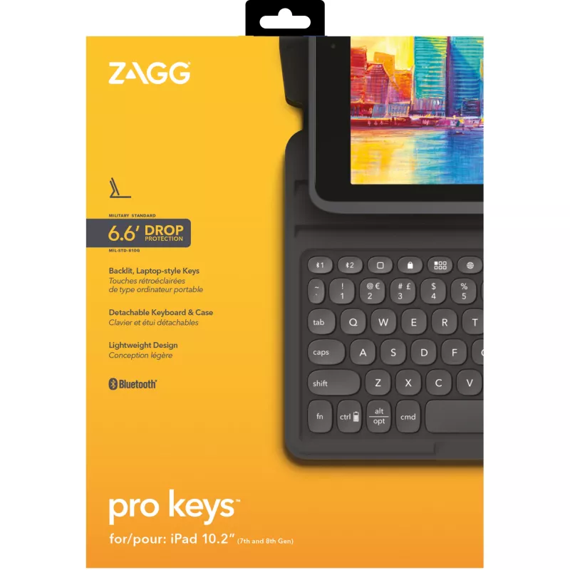Toetsenbord ZAGG Pro Keys Apple iPad 10.2 zwart/grijs Duits
