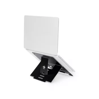 R-Go Tools laptopstandaard R-Go Riser Flexible, verstelbare opvouwbare laptopriser, ergonomisch, Hylite-aluminium, zwart
