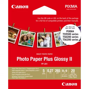 Canon PP-201 Glossy II fotopapier Plus 3,5 x 3,5 inch – 20 vel